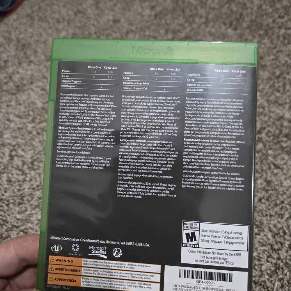 Gears of War 4 Game for Xbox One